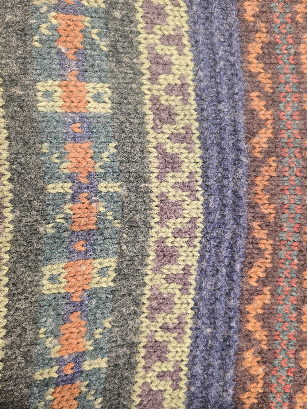 Vintage 90s Cambridge classics Fair Isle western Crewneck sweater Medium - Picture 3 of 6